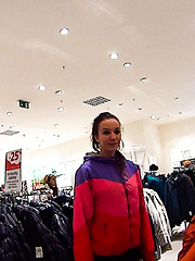 Sweet amateur girl enjoys getting fucked after shopping tour